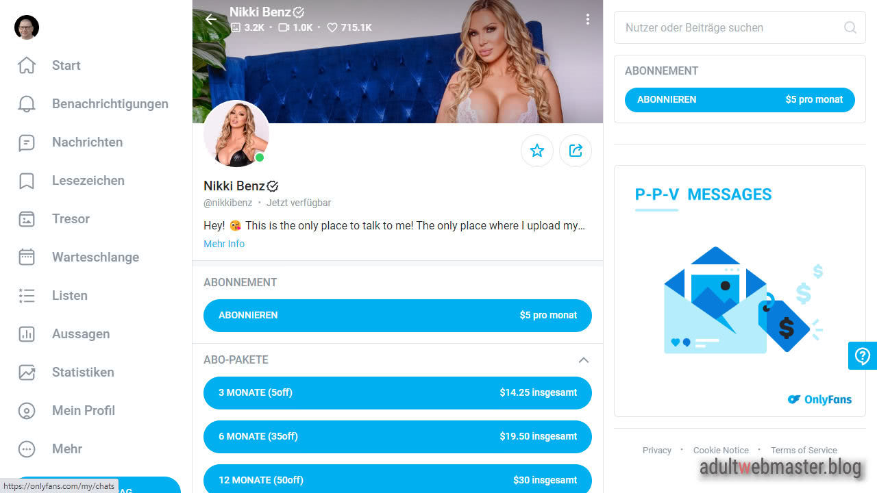 OnlyFans Nikki Benz Screenshot