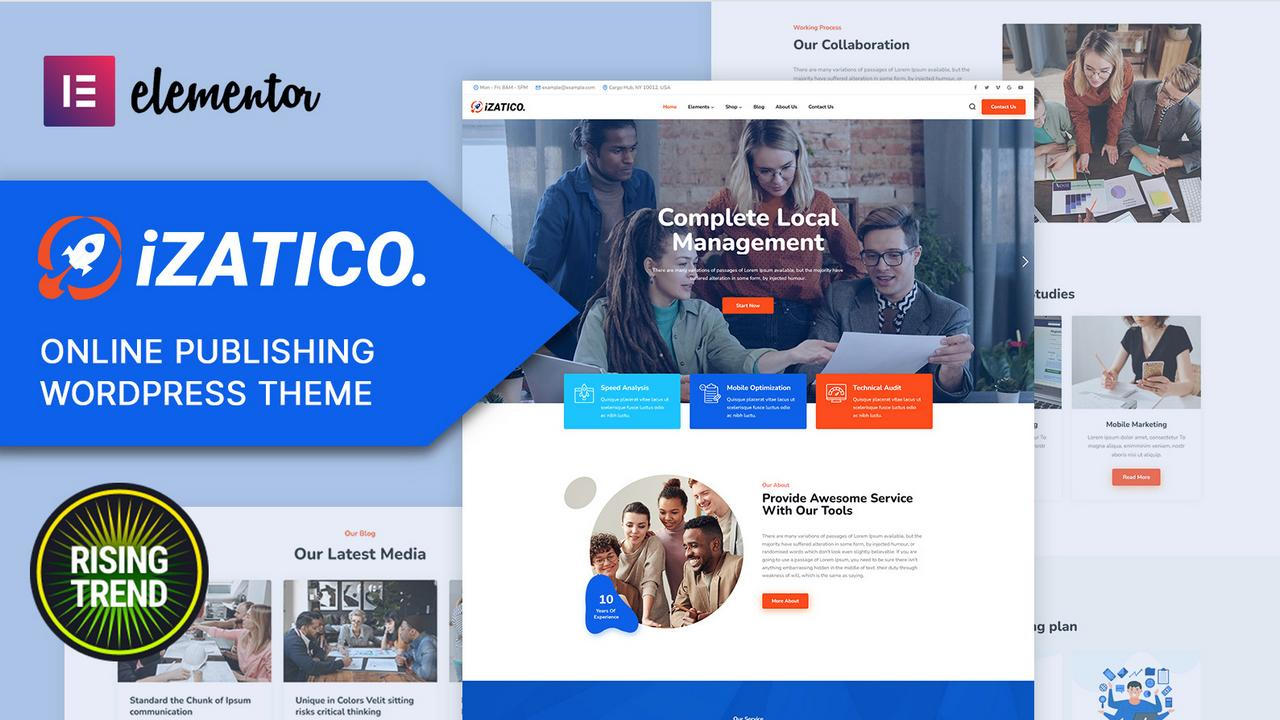 Izatico Marketing and Publishing Companies WordPress Theme