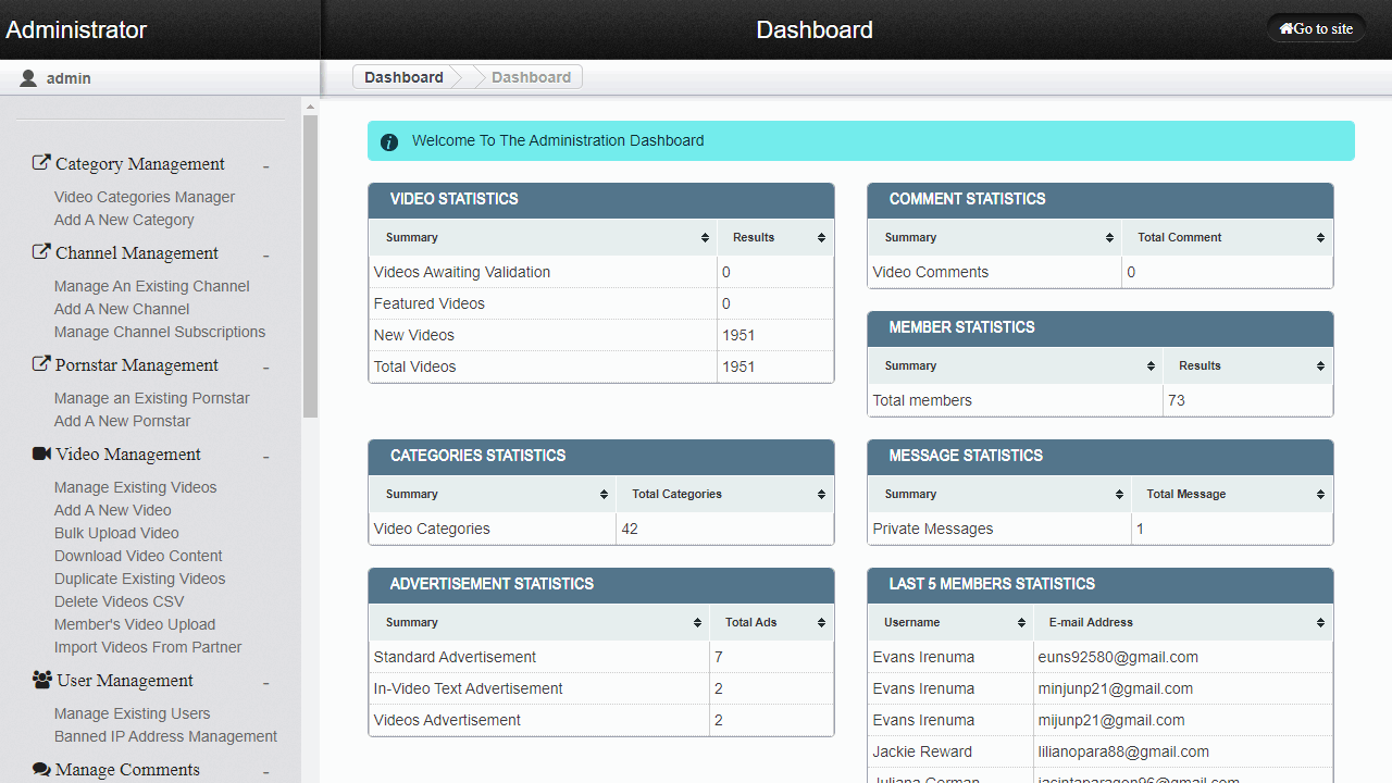 xStreamer Admin